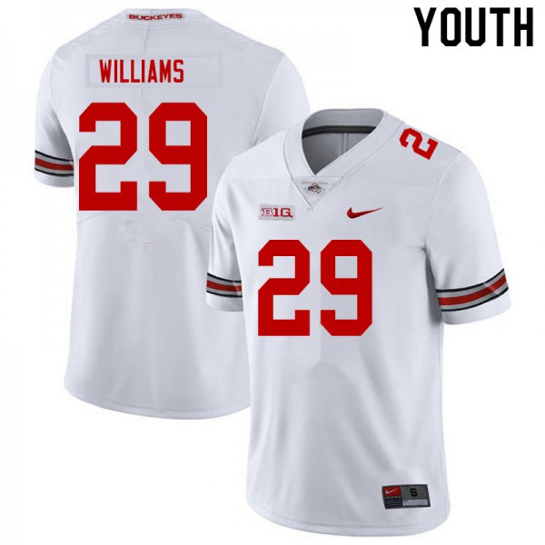 Ohio State Buckeyes #29 Kourt Williams Youth Official Jersey White